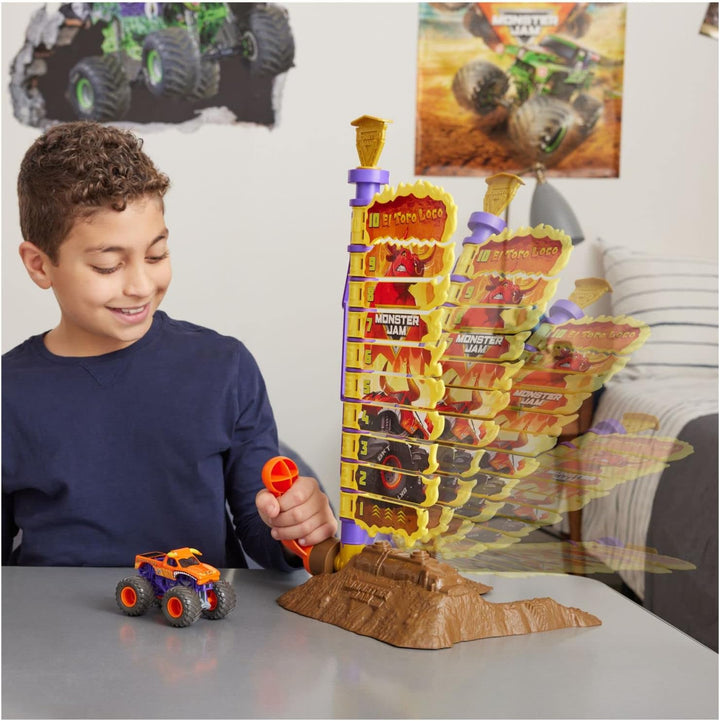 Monster Jam El Toro Loco Big Air Challenge Playset con camión monst...