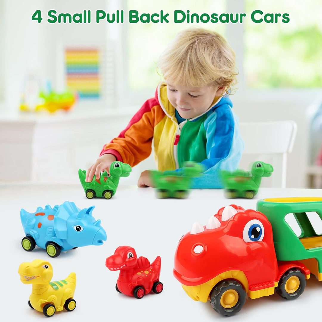 Nicmore Juguetes para niños pequeños, camión de dinosaurios para ni...