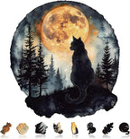 Rompecabezas de gato negro de noche de luna, regalos para adultos para mujeres y hombres, 265 piezas de 13.4 x 12.4 pulgadas