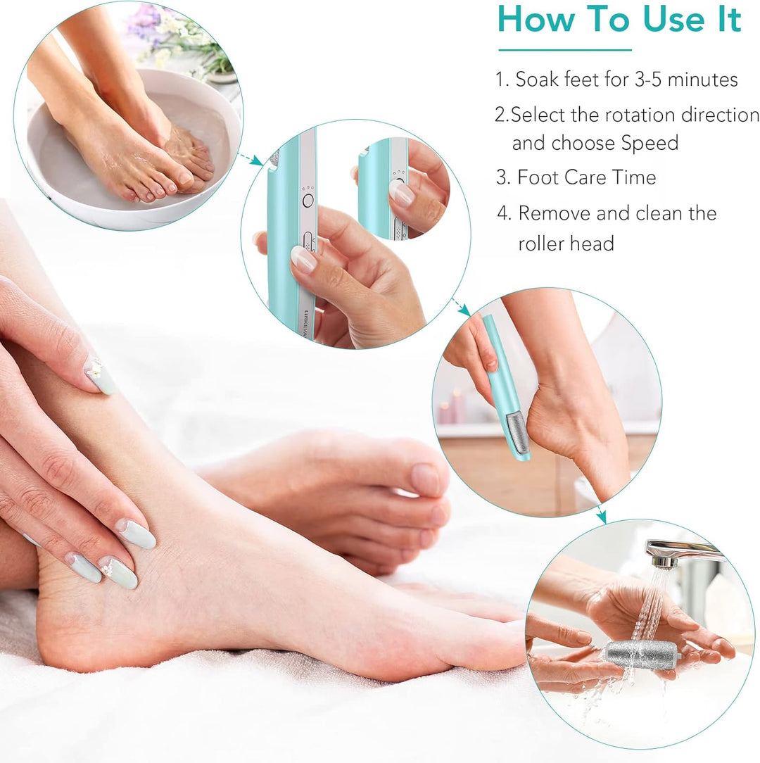 Removedor eléctrico de callos para pies, kit profesional de pedicur...