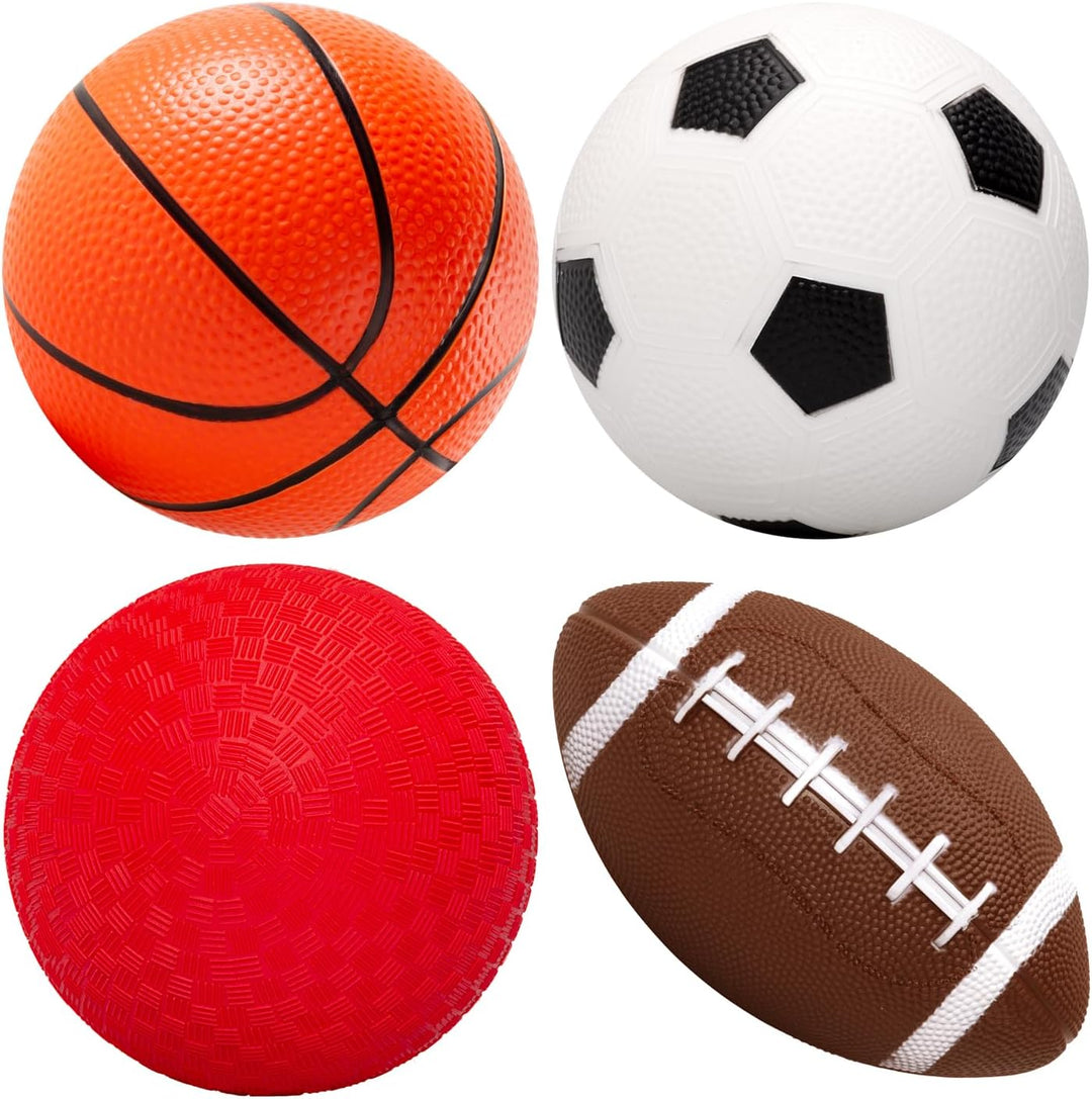 Innotoys - Pelotas deportivas suaves para niños, paquete de 4 jugue...