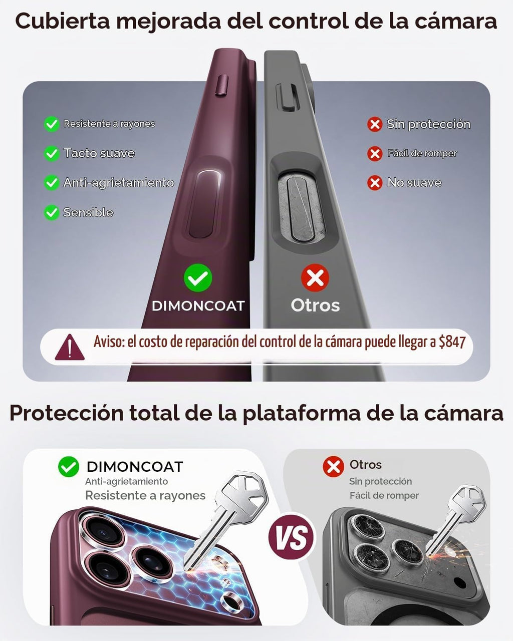 Funda magnética y transparente de 360° para iPhone 18 Pro Max, color