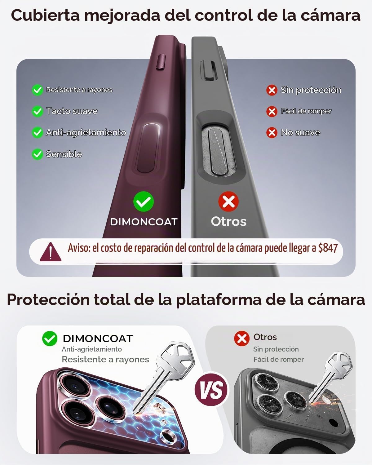Funda magnética y transparente de 360° para iPhone 18 Pro Max, color