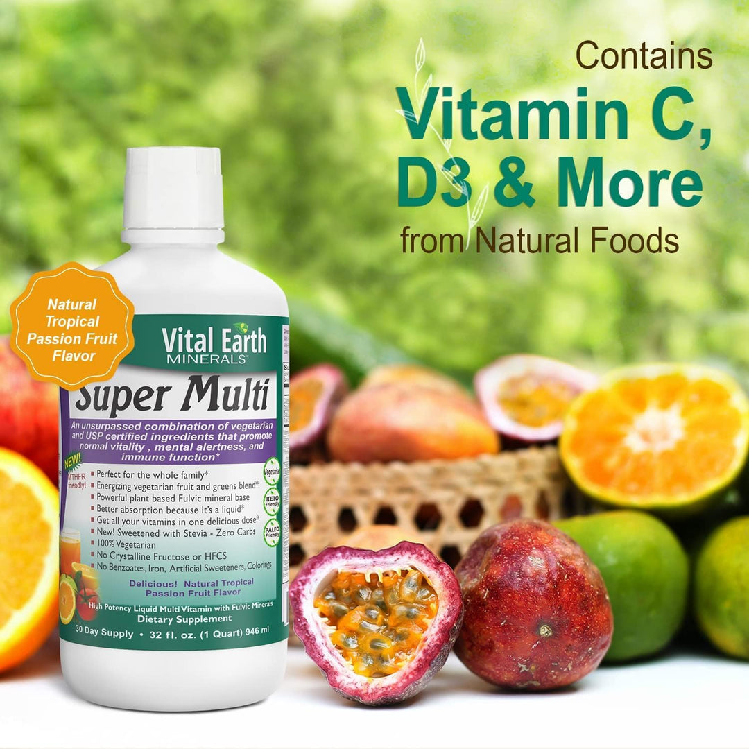 Vital Earth Minerals Super Multi - Multivitaminas líquidas para muj...