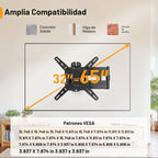 Perlegear Soporte de pared para TV de brazo largo para televisores de 32-65