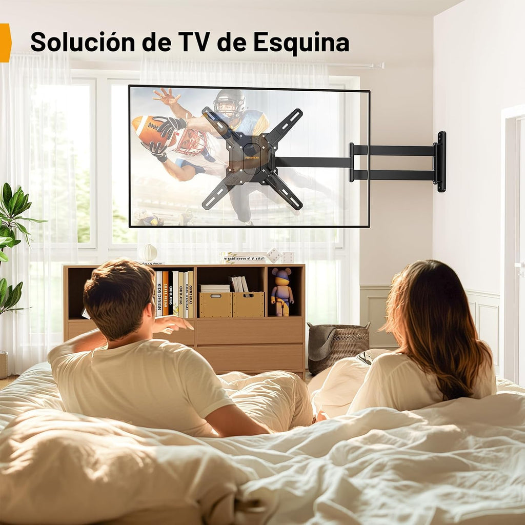 Perlegear Soporte de pared para TV de brazo largo para televisores de 26 a 70 pulgadas de hasta 100 libras