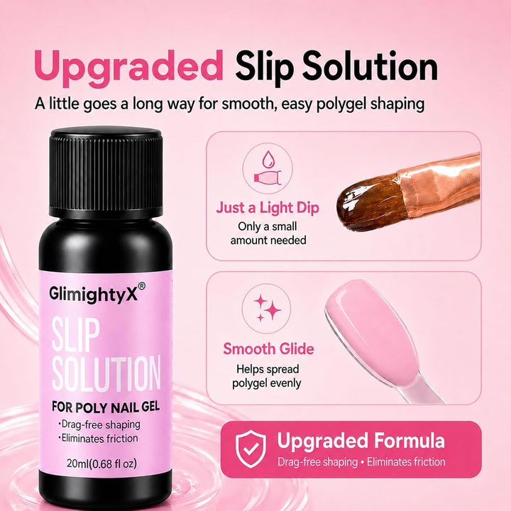 GlimightyX Kit de uñas de poligel con formas dobles sándwich, 3 col...