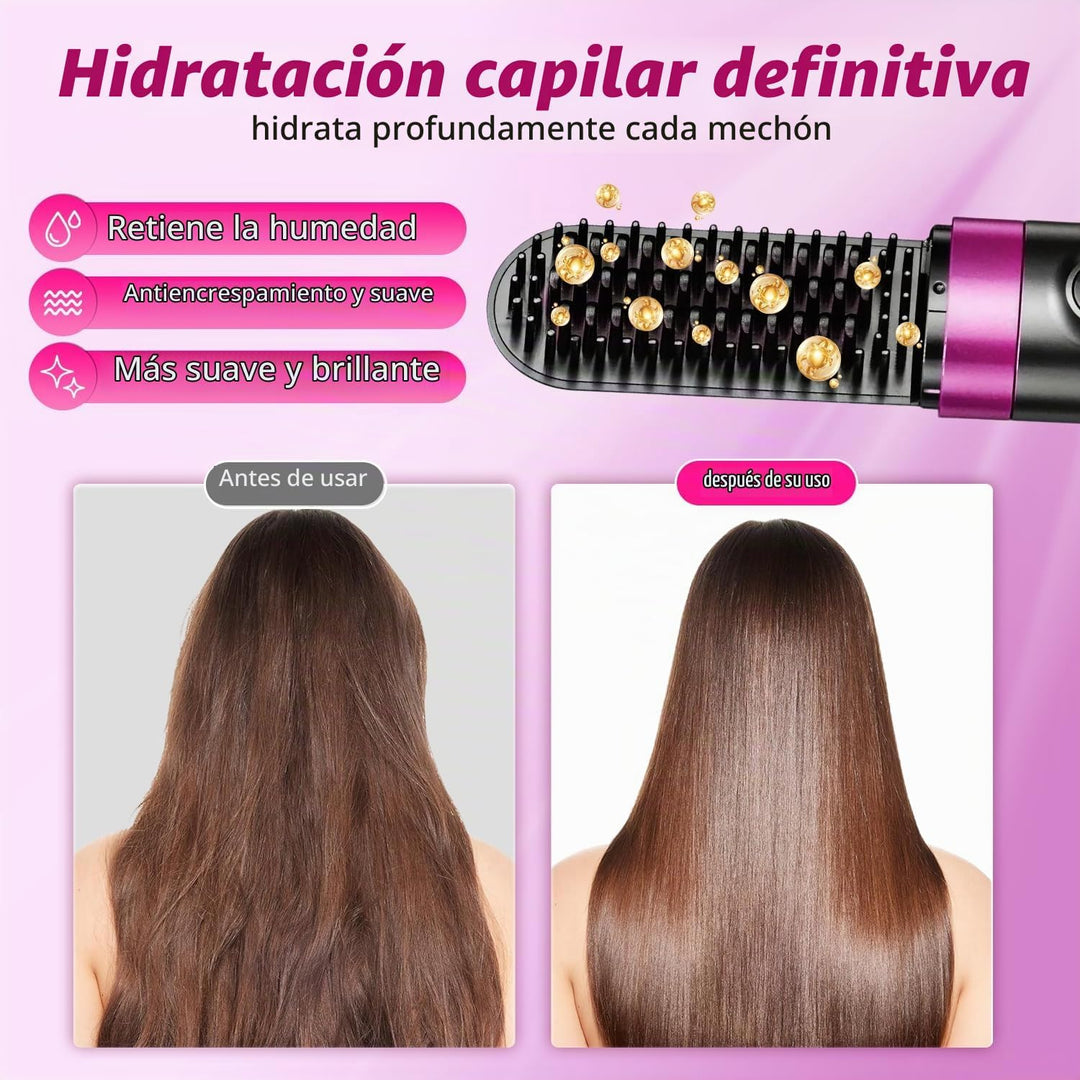Go Brush Pro, cepillo alisador de pelo inalámbrico, 984.3 ft iónico...