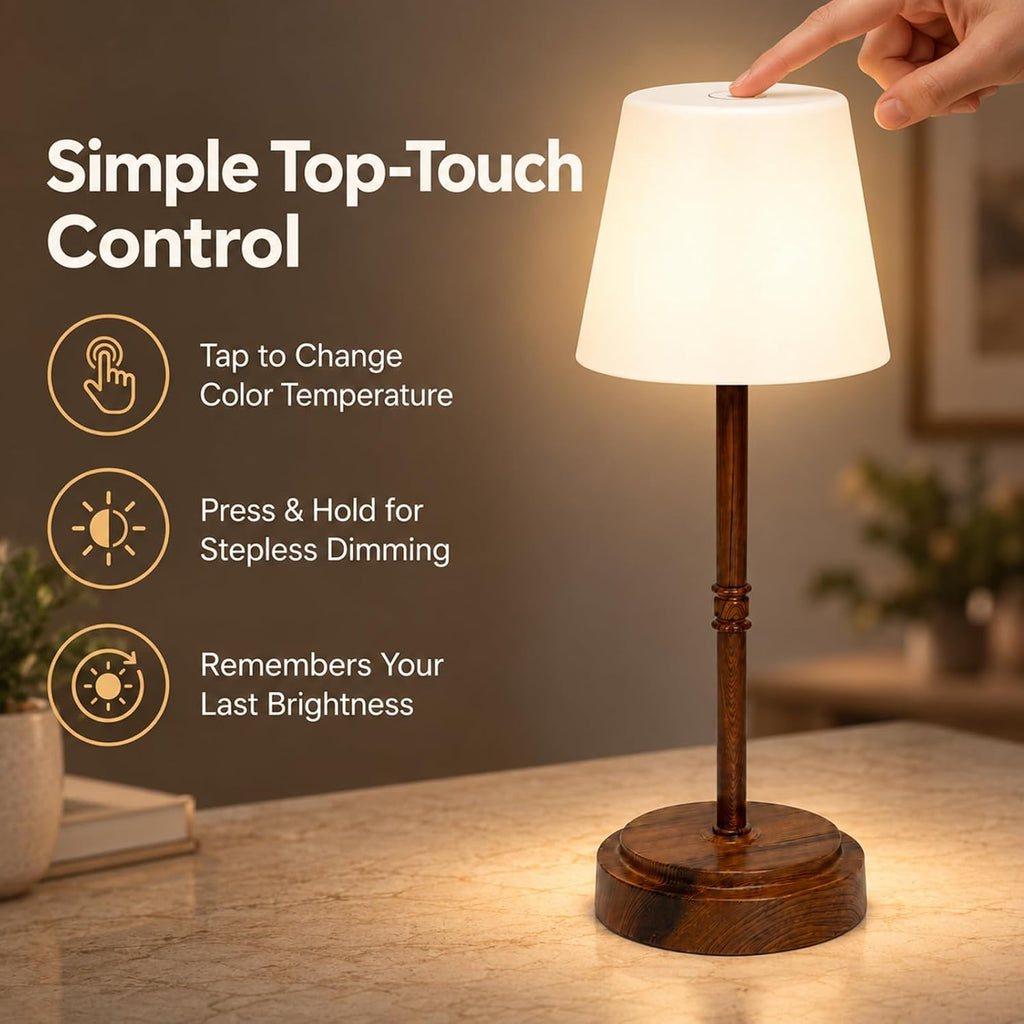 Lámpara Lámpara de mesa LED inalámbrica recargable, lámpara de ducha IP65