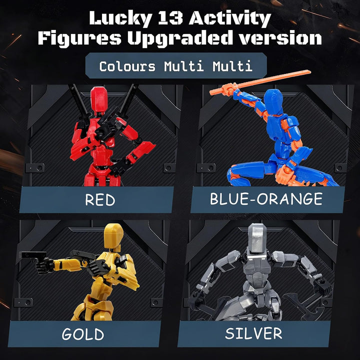 Juego de 4 figuras de acción T13 (ensamblaje completado), muñeco mó...