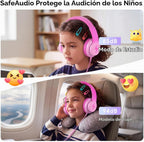 Candy Bila Auriculares con Cable para Niños, Diaódulos para Escuela, Circunaurales para Niños y Niñas