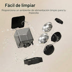 Comedero Automático VOLUAS para Dos Gatos con Dos Platos de Acero Inoxidable, 6L