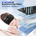 TOPOINT Máscara para dormir con auriculares Bluetooth, máscara de ojos de seda transpirable para dormir para hombres y mujeres, máscara para dormir Bluetooth con bloqueo total con altavoces, micrófono