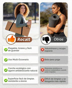 Rocalt Esterilla de yoga plegable de corcho, 0.197 in, antideslizante, 69 x