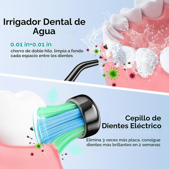 COSLUS C20 &amp; C41 Irrigador Dental Portátil con Cepillo de Dient...