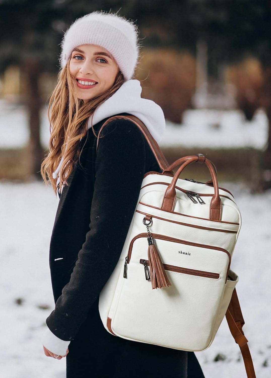 Shrrie: mochila para laptop de mujer de 15.6 pulgadas, mochila de c...