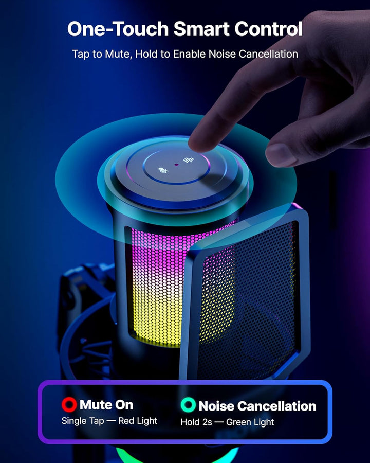 BOYA Micrófono USB para juegos con brazo de brazo, 192 kHz\/24 bits...