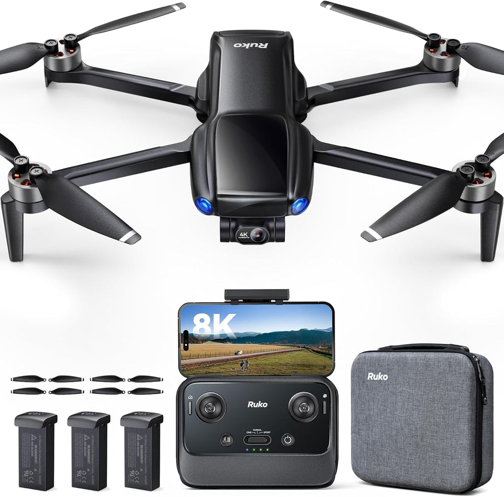 Ruko Drone con cámara para adultos video 4K y foto 8K, tiempo de vuelo de