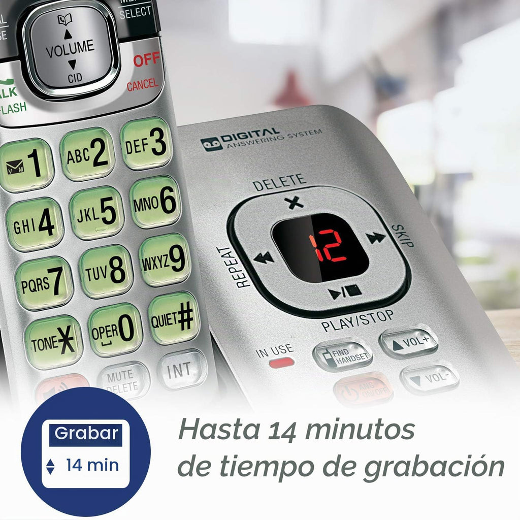VTech CS6529-4B Sistema de telefonía inalámbrica de 4 receptores con contestador, con identificador de llamadas/llamada en espera