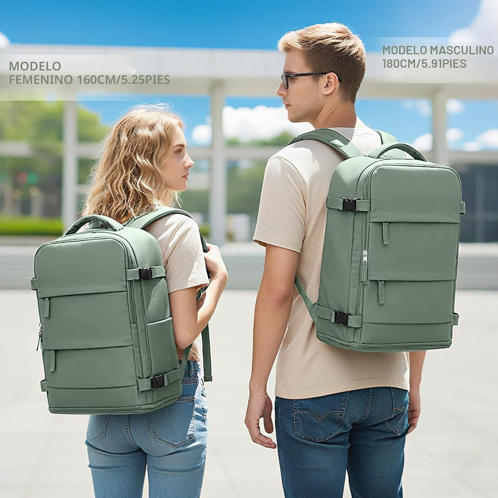 coowoz Mochila grande de viaje para mujeres y hombres, mochila de transporte, mochila de senderismo impermeable, mochila deportiva para exteriores, Verde oliva, 25 L, Mochilas de viaje