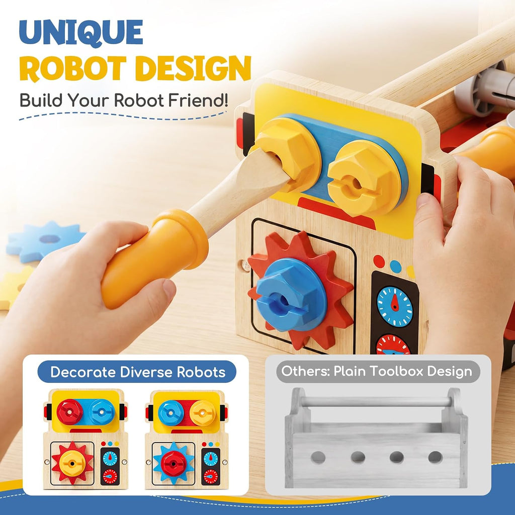 Lehoo Castle Montessori - Juego de herramientas para niños, juego de