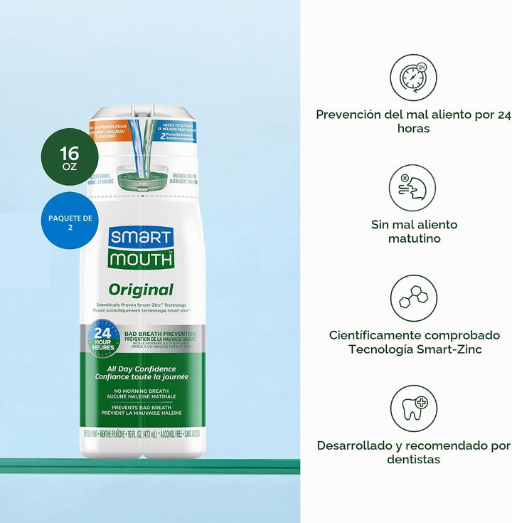 SmartMouth Enjuague bucal activado original \u2013 Enjuague bucal p...