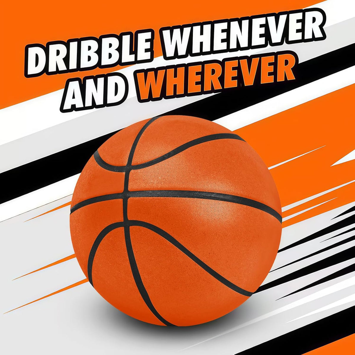 Rzkipdy Balón de baloncesto silencioso tamaño 5 (27.5") – Sin vacío en el envío - 2025 Balón de espuma suave sin aire de sonido silencioso para regate silencioso y entrenamiento en interiores