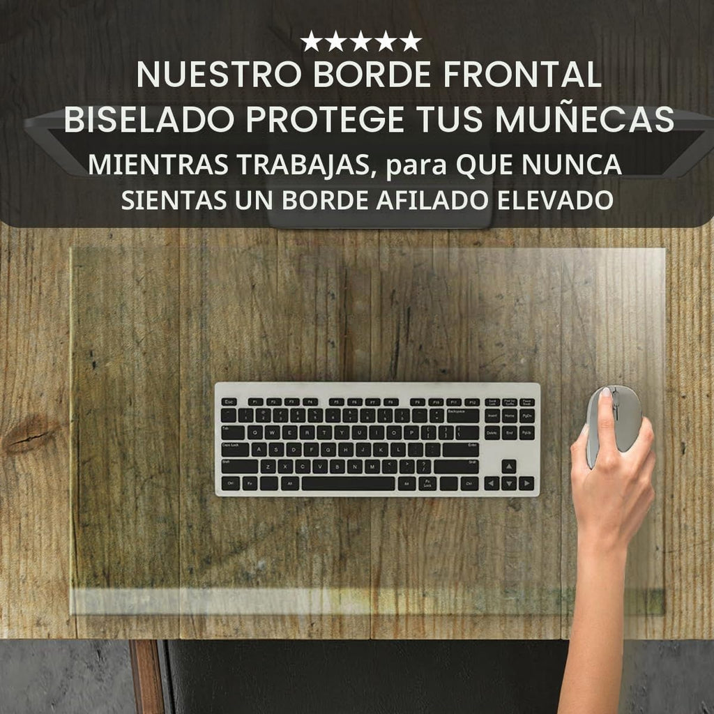 Alfombrilla de escritorio de vidrio templado y almohadilla de escritorio