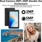 IWEGGO Tablet Android 14 con funda, 7 pulgadas 8 GB RAM+32 GB ROM/1 TB computadora, Negro