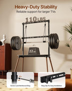 Soporte de TV con caballete de 4 patas para televisores de 49 a 86