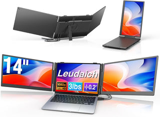 Leudaich Extensor de pantalla para portátil de 14 pulgadas, monitor...