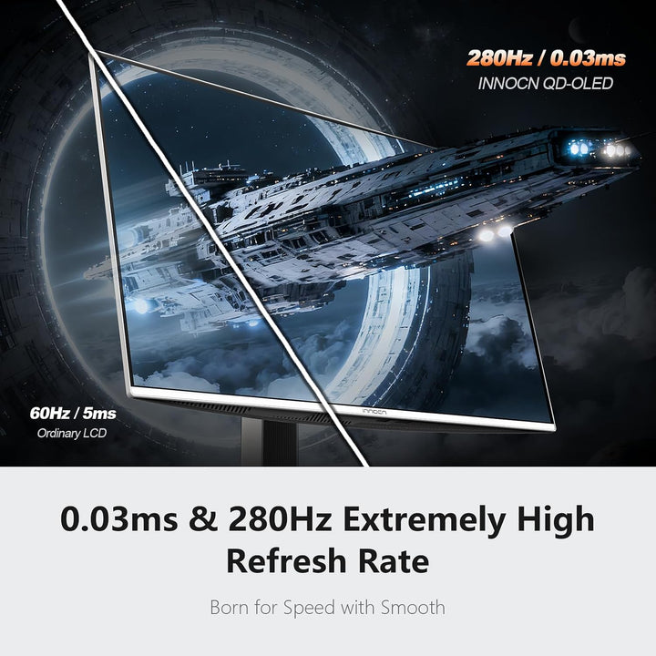 INNOCN 27" QD-OLED 2K QHD 2560 x 1440P 280Hz 240Hz PC Monitor de co...