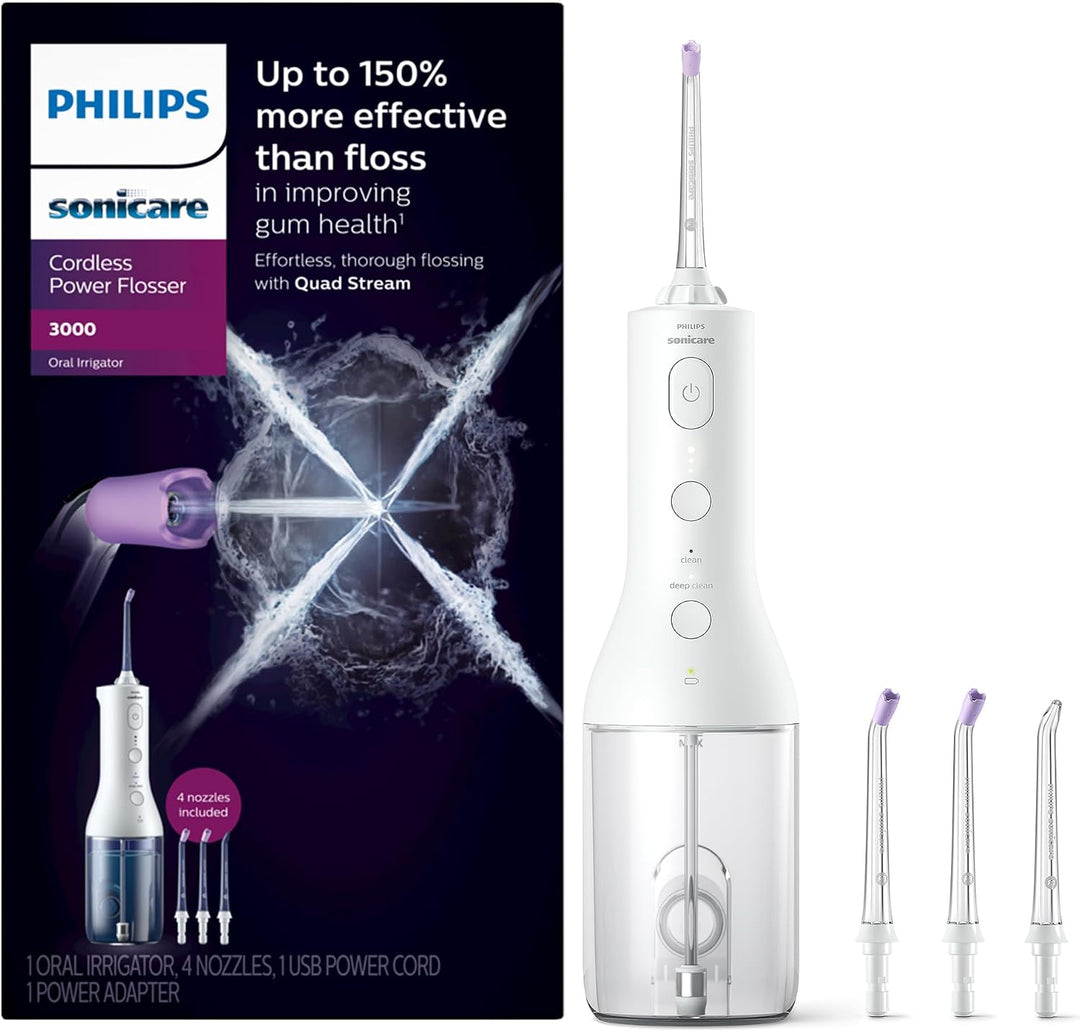 Philips Sonicare Wireless Power Flosser 3000 + 2 boquillas adiciona...