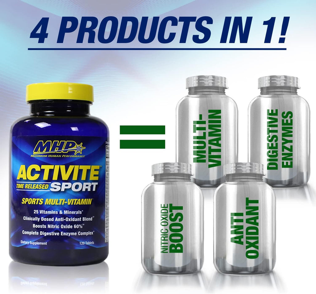 MHP Activite Sport Perfomance Multi Vitamina para Atletas, 120 Tabletas