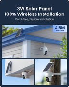 REOLINK Argus PT Ultra 4K - Cámara de seguridad solar para exteriores, Kit de 2 cámaras