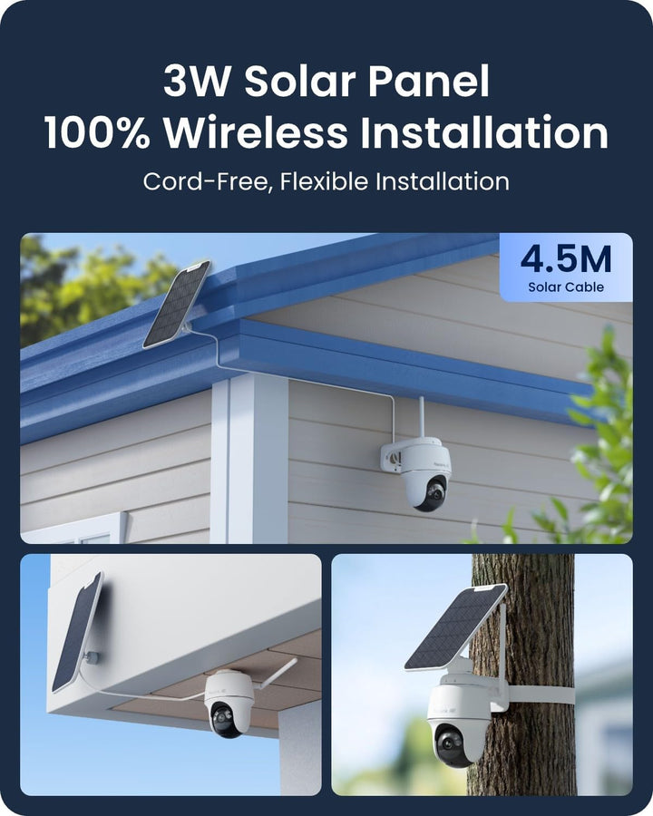 REOLINK Cámaras de seguridad solares 4K, sistema inalámbrico para e...
