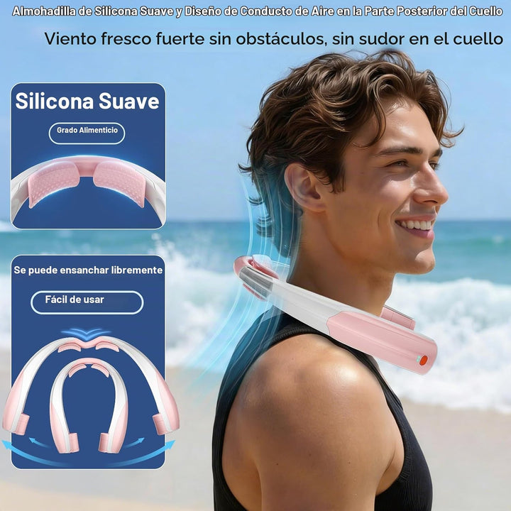 Elrerue Ventilador de cuello portátil, ventilador personal recargab...