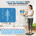 ABLEGRID - Báscula de baño inteligente para peso corporal y grasa con mango