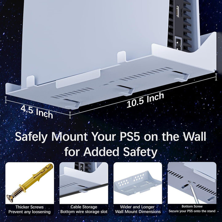 Hosanwell Kit de montaje en pared PS5 con estación de
