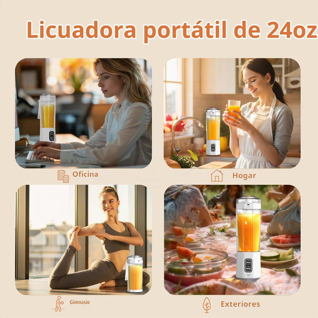 Licuadora portátil, licuadoras personales con modo pulso, licuadora y