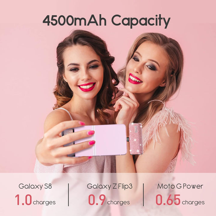 iWALK Cargador portátil USB C, batería ultracompacta de 4500 mAh, b...