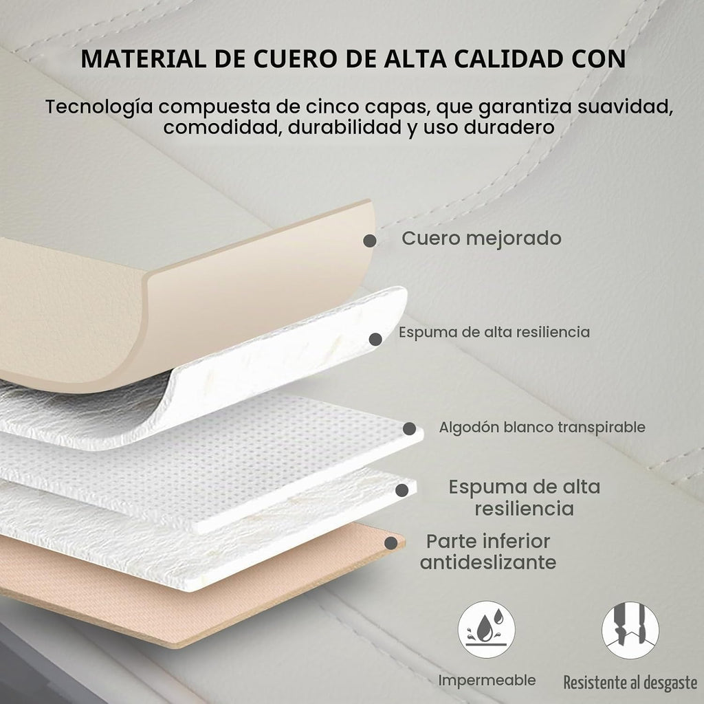 Funda de asiento de coche para piel sintética de lujo y comodidad