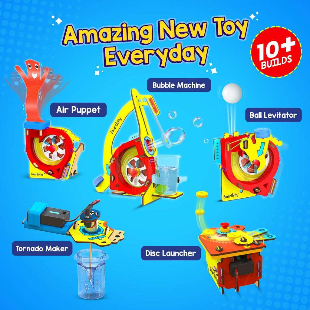 Smartivity Kit de artilugios con motor 10 en 1 para niños de 6 a 12 años