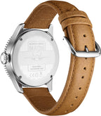 Reloj Solar Pilot para Hombre NORTH EDGE - Movimiento de Cuarzo, Cristal Mineral, Correa de Cuero Ligera y Duradera, Modelo: MACH