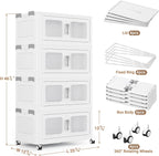 BROVIEW Contenedor de almacenamiento apilable extragrande de 240 cuartos de