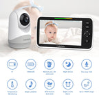 HelloBaby Pantalla grande IPS de 6 pulgadas, monitor de video