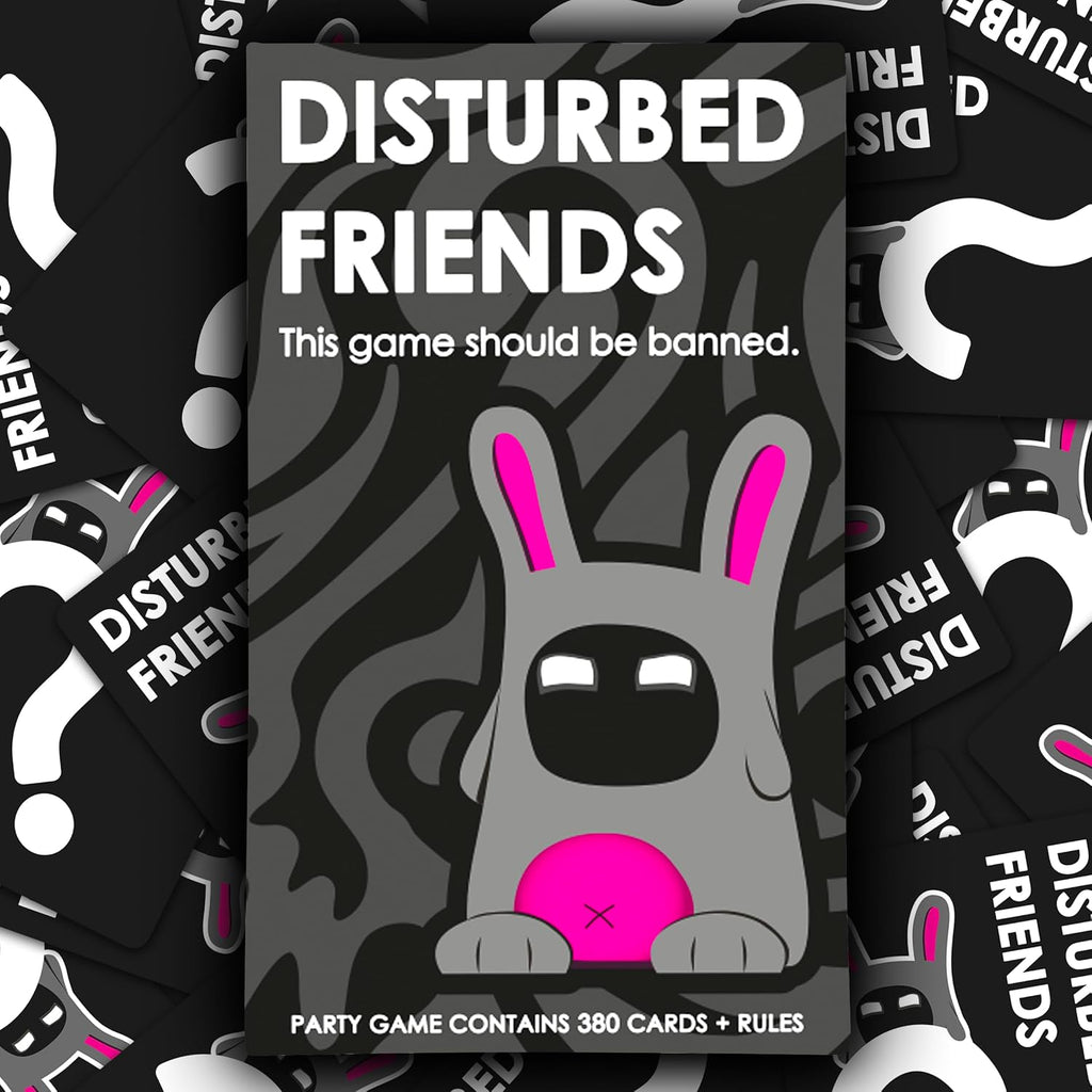 Disturbed Friends Juego de fiesta – Divertido juego de cartas para adultos para descubrir qué tan bien conoces a tus amigos | Divertido juego para romper el hielo para fiestas, juegos previos y noche de juegos