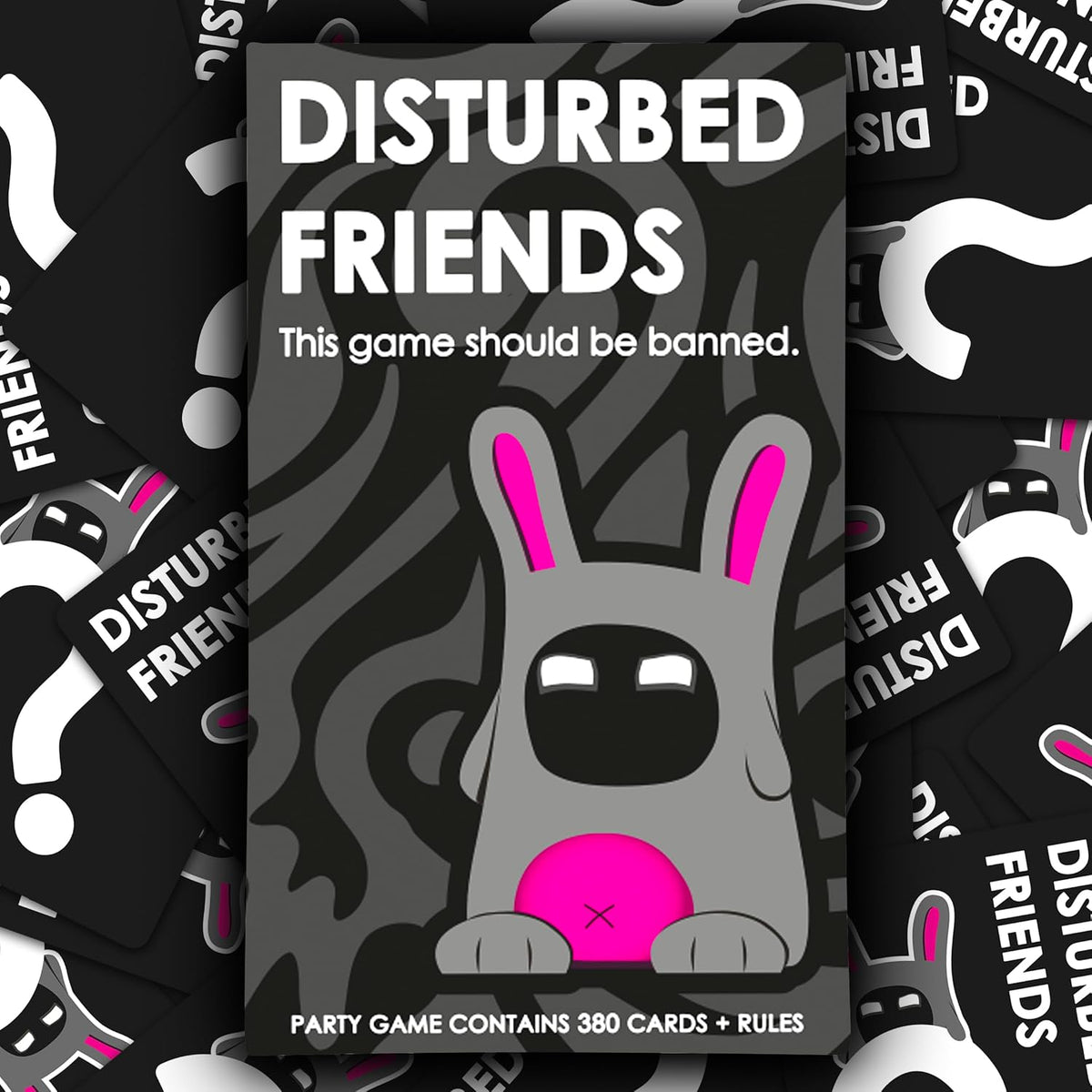 Disturbed Friends Juego de fiesta – Divertido juego de cartas para adultos para descubrir qué tan bien conoces a tus amigos | Divertido juego para romper el hielo para fiestas, juegos previos y noche de juegos