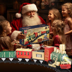 Juego de tren eléctrico para niños de 4 a 8 años, tren de juguete completo con luces y sonidos, juguetes de tren con autos y pistas para Navidad y juego durante todo el año