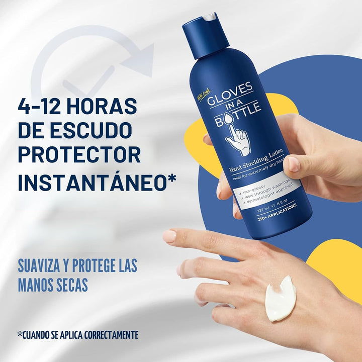 Blindaje de guantes en una botella Loción \u2013 Ideal para piel se...